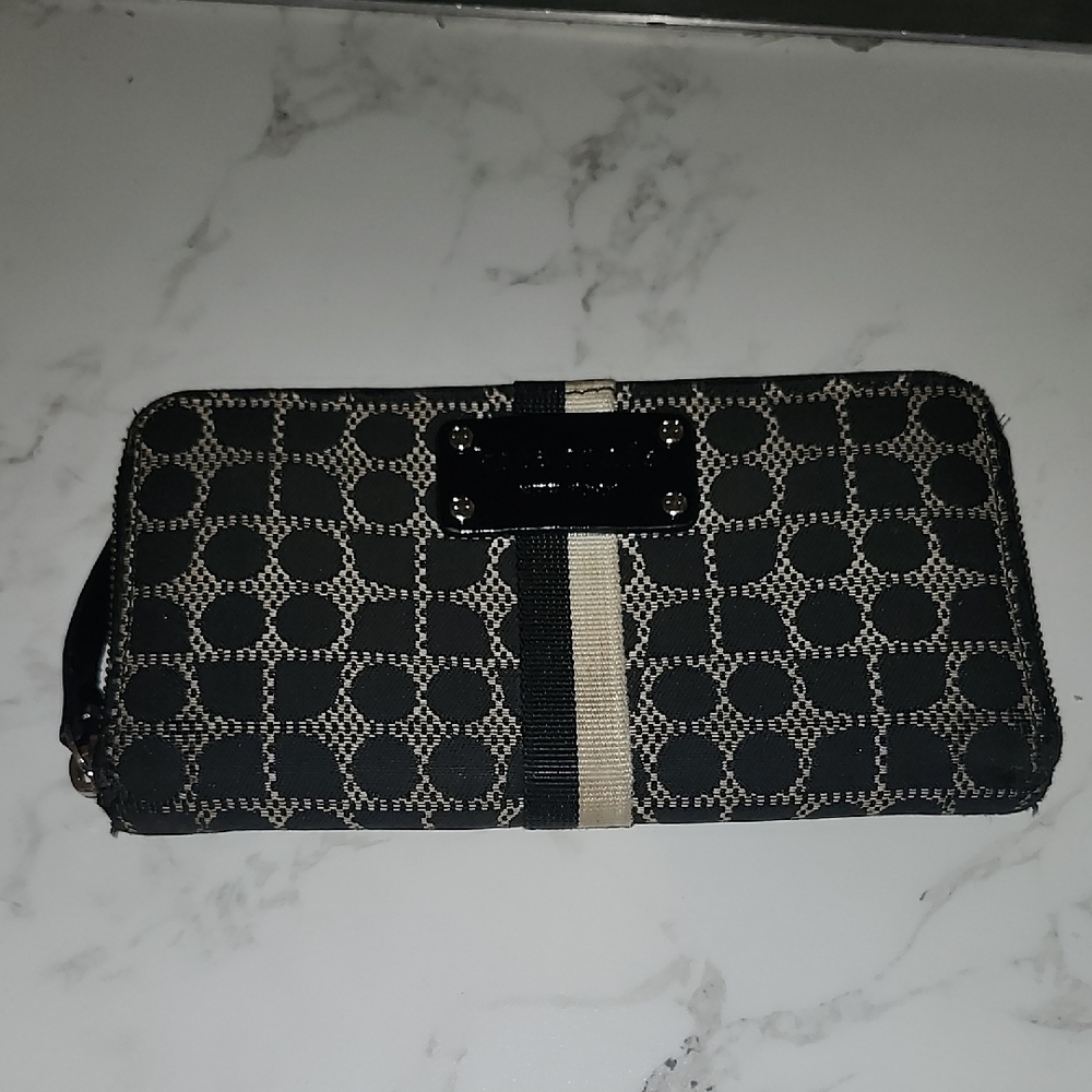Kate Spade Neda Signature Canvas Street Noel Zip Around Wallet
